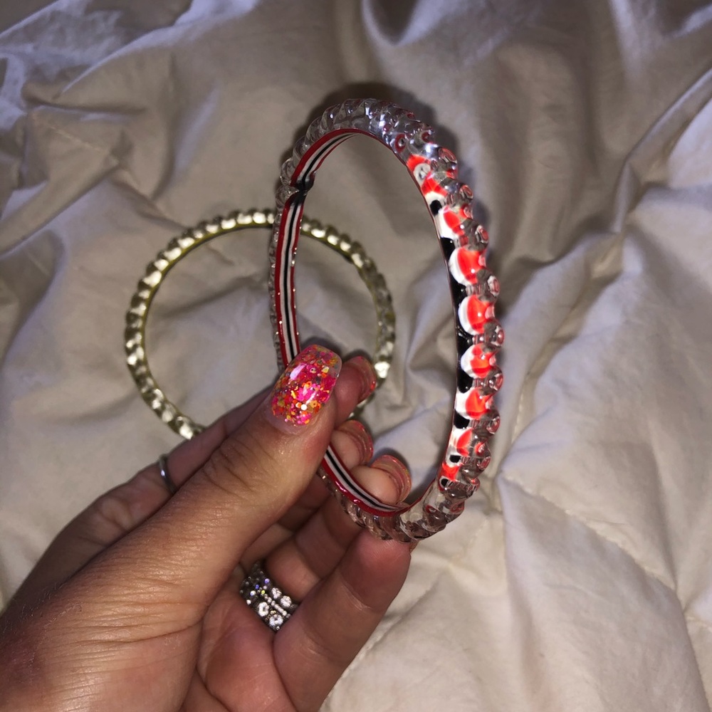 Set of Two Handmade Vintage Glass Bracelets